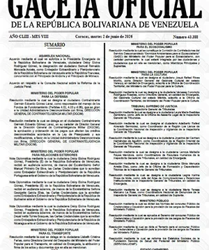 Gaceta Oficial #43388 02/06/2026 3 Gaceta Oficial