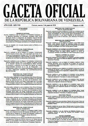 Gaceta Oficial #43388 02/06/2026 1 Gaceta Oficial