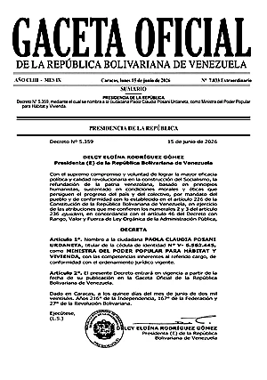 Gaceta Oficial Extraordinaria