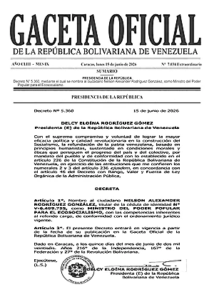 Gaceta Oficial Extraordinaria