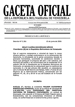Gaceta Oficial Extraordinaria