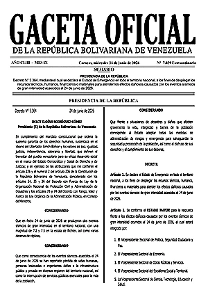 Gaceta Oficial Extraordinaria
