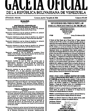 Gaceta Oficial #43410 07/07/2026 1 Gaceta Oficial