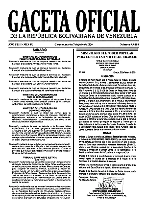 Gaceta Oficial
