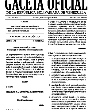 Gaceta Oficial Extraordinaria #7052 07/07/2026 1 Gaceta Oficial Extraordinaria