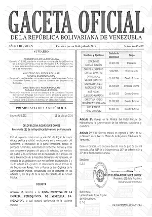 gaceta oficial 43417 16 07 2026