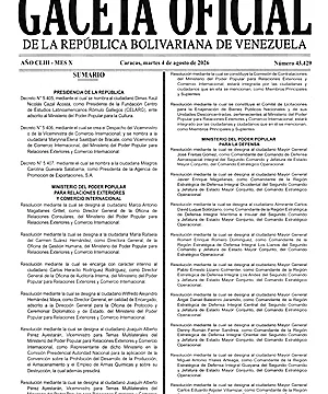 Gaceta Oficial #43429 04/08/2026 2 Gaceta Oficial