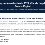 Boletín #7 - Ley de Arrendamiento 2026, Claude Legal y Prueba Digital