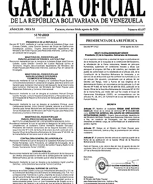 Gaceta Oficial #43437 14/08/2026 2 Gaceta Oficial