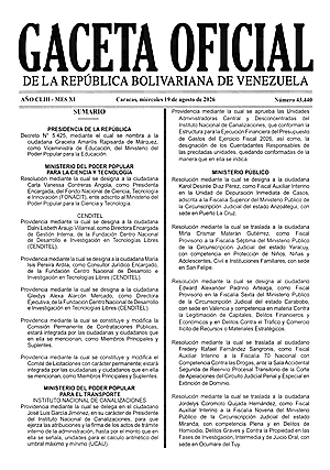 Gaceta Oficial