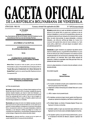 Gaceta Oficial Extraordinaria #7072 05/09/2026 1 Gaceta Oficial Extraordinaria