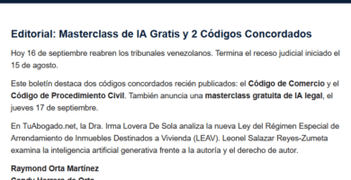 Boletín Legal #8 - Masterclass IA Gratis y 2 Códigos Concordados