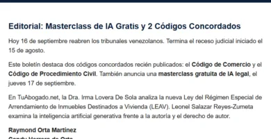 Boletín Legal #8 - Masterclass IA Gratis y 2 Códigos Concordados 4 Boletín Legal #8 - Masterclass IA Gratis y 2 Códigos Concordados