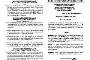 Gaceta Oficial #43468 28/09/2026 6 Gaceta Oficial