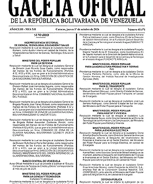 Gaceta Oficial #43471 01/10/2026 3 Gaceta Oficial