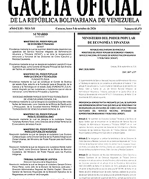 Gaceta Oficial #43473 05/10/2026 1 Gaceta Oficial